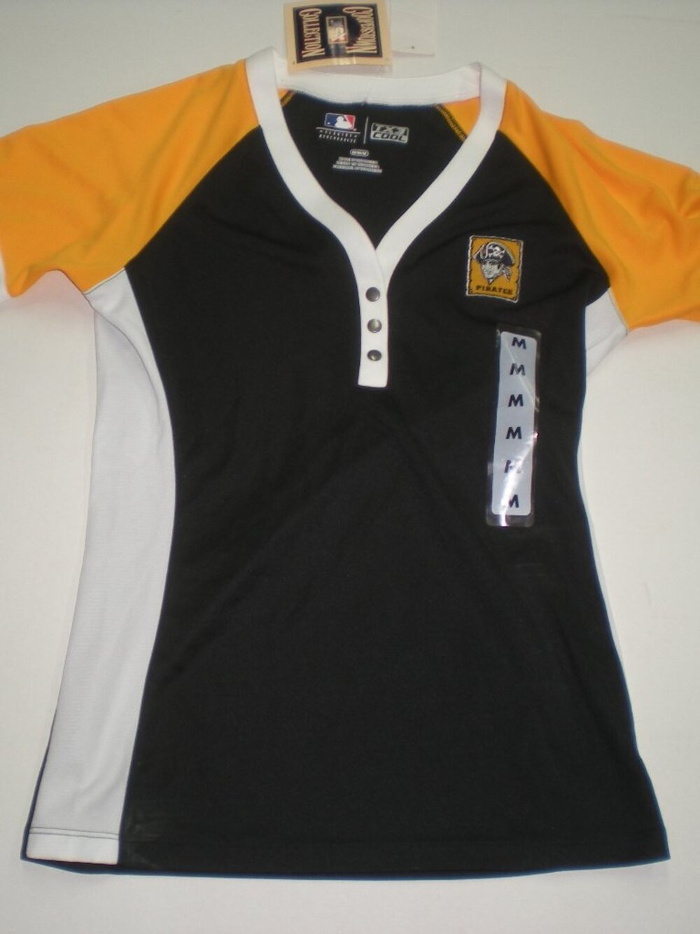 NWT PITTSBURGH PIRATES BASEBALL LADIES' JERSEY TOP SHIRT MEDIUM Vintage Logo